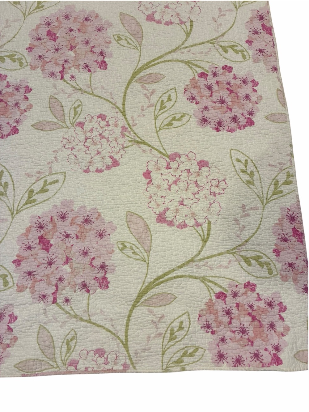 Cynthia Rowley Pink Floral Hydrangea Quilt 100% Cotton Girly Feminine Full - Picture 5 of 10
